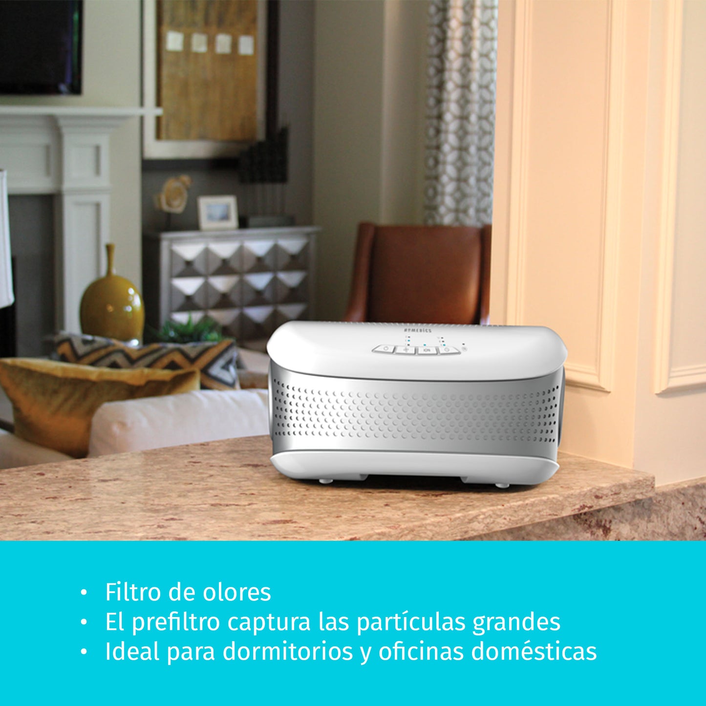 Purificador de Aire de Sobremesa con Filtro HEPA para Piezas Pequeñas