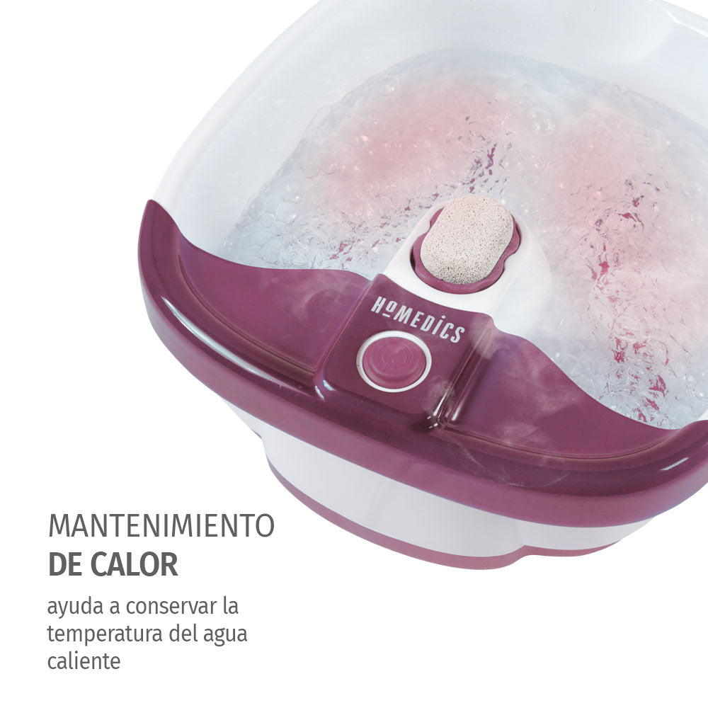 Spa para Pies con 2 Tiras de Burbujas y Piedra Pomez