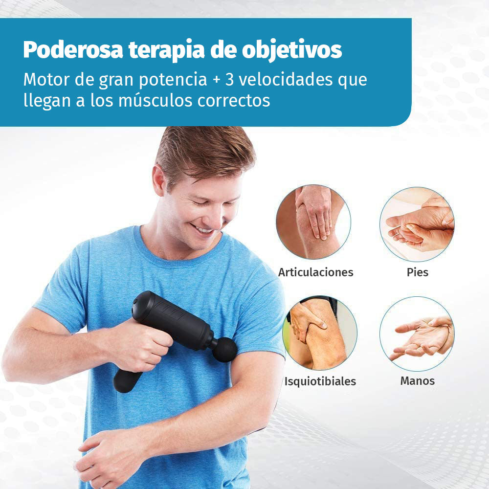 Pistola Masajeador de Percusión Profesional