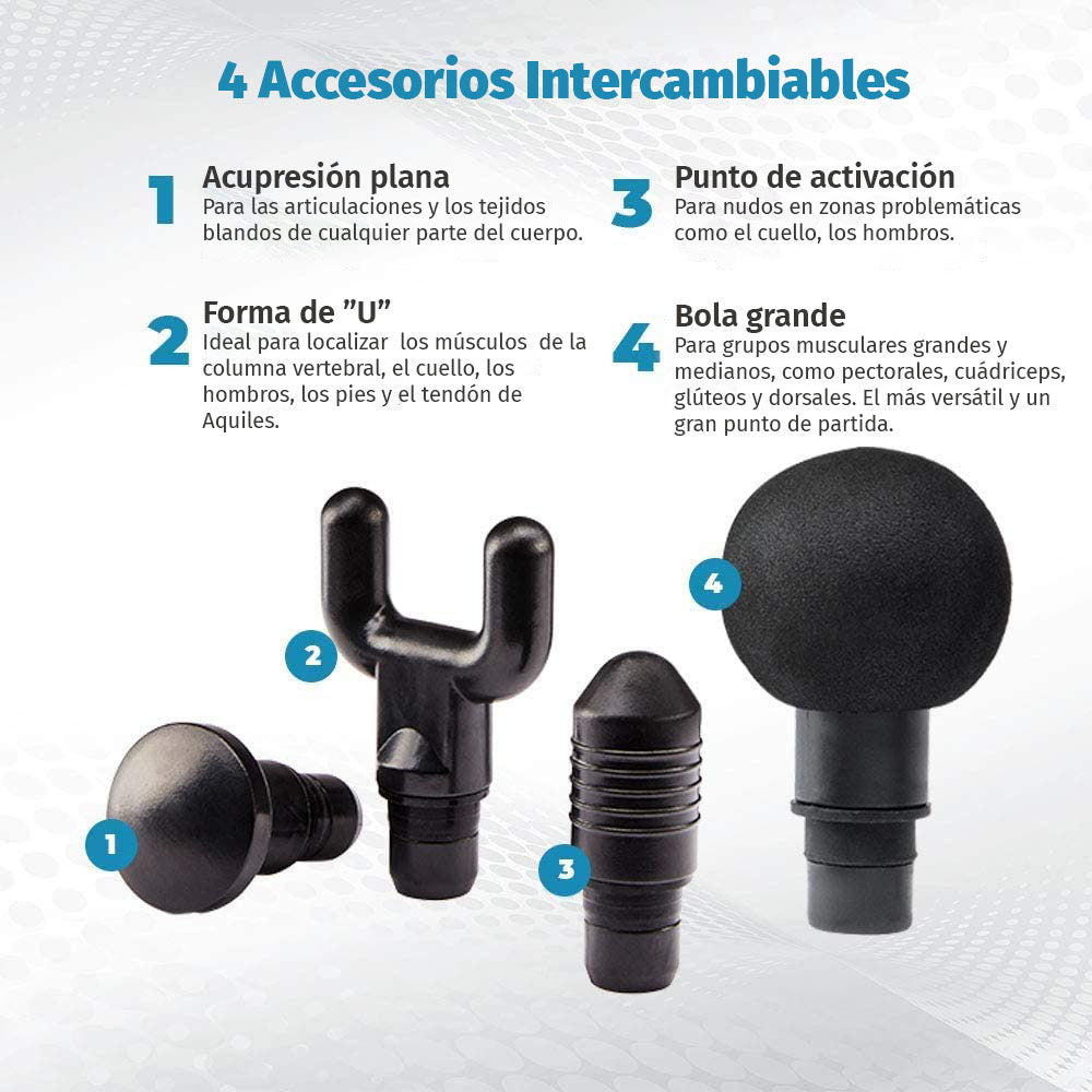 Pistola Masajeador de Percusión Profesional