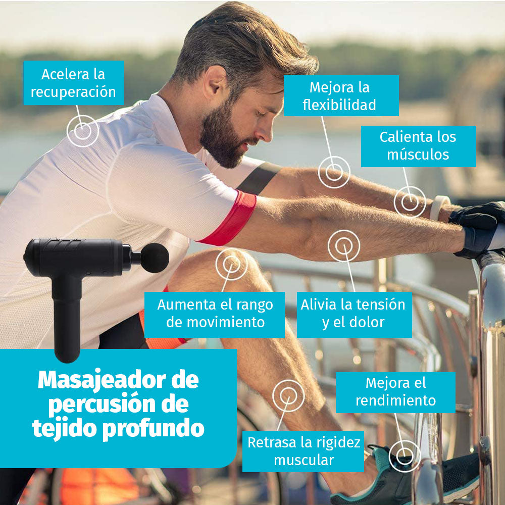 Pistola Masajeador de Percusión Profesional