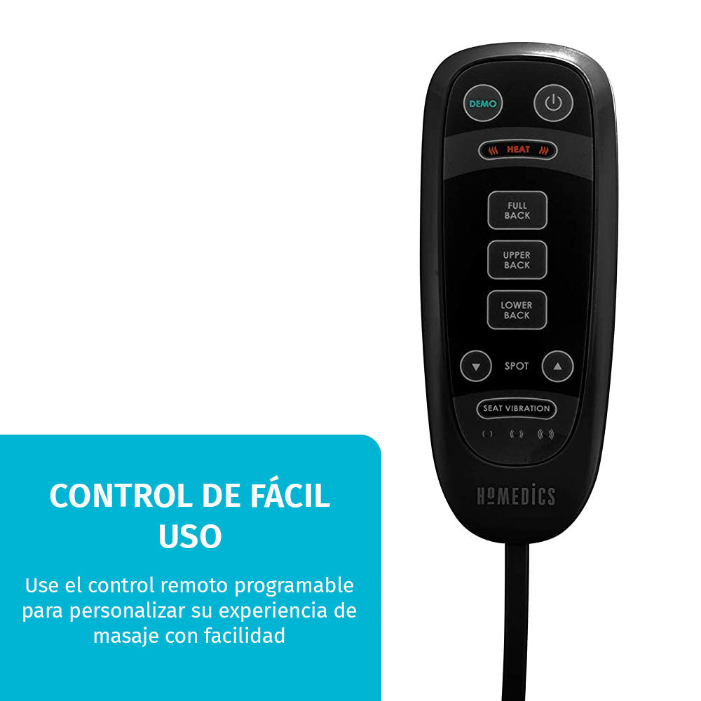 Asiento Masajeador Shiatsu Espalda Completa con Calor y Vibración