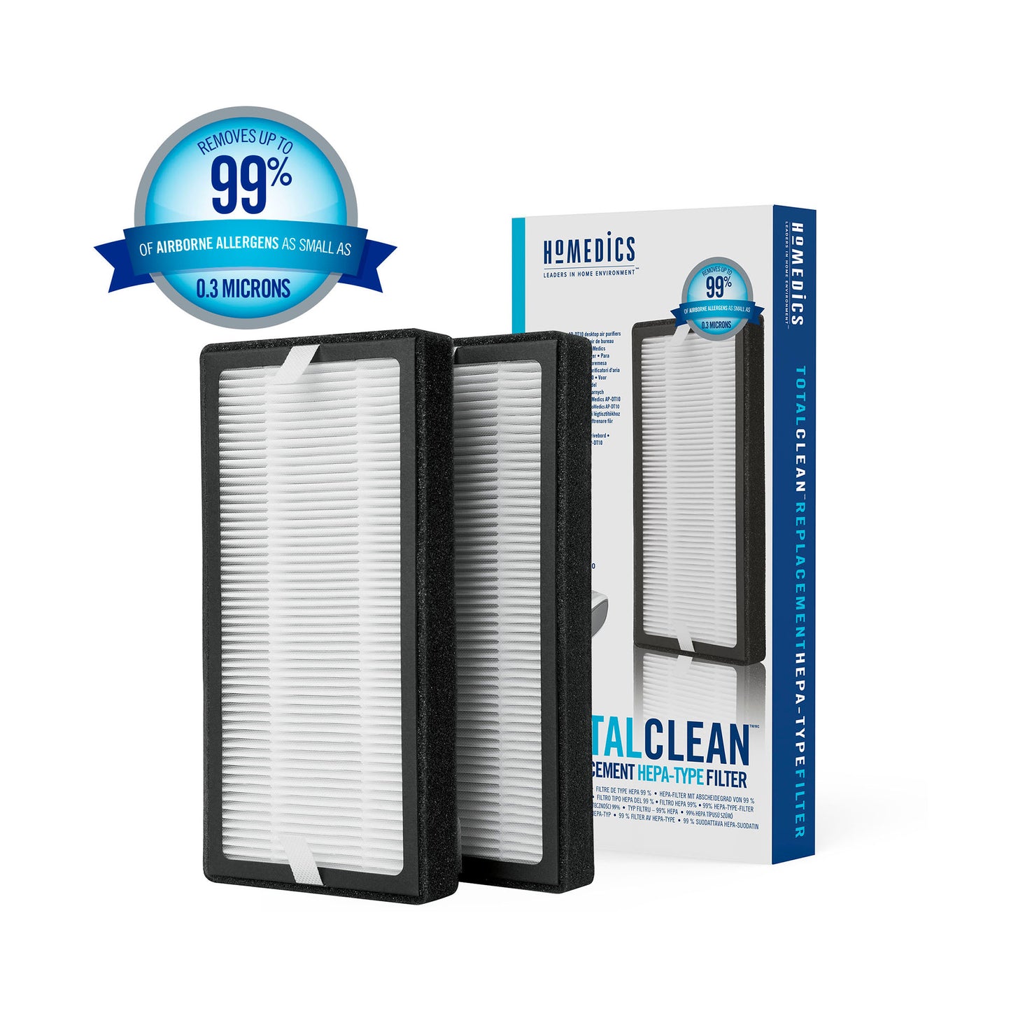Filtro de Reemplazo TOTALCLEAN HEPA para AP-DT10 2 Unidades