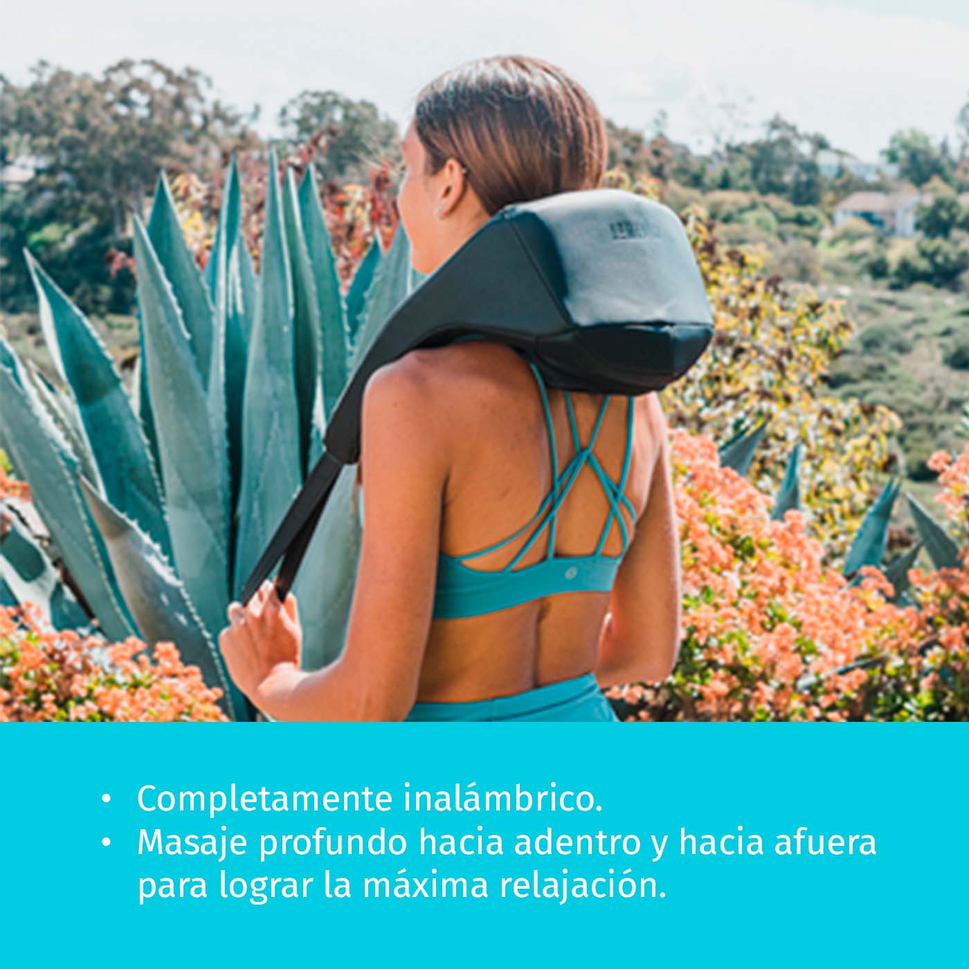 Masajeador Shiatsu Profundo de Cuello y Hombros con Calor e Inalámbrico